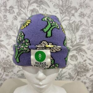 Parks Project Good Vibes Purple Shroom Mushroom Flower Unisex Adult Hat Beanie